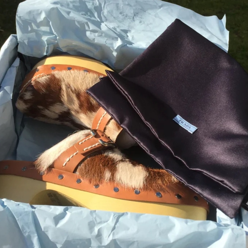 NIB RARE PRADA FUR CLOGS🎉🎉🎉🎉 - Picture 3 of 8